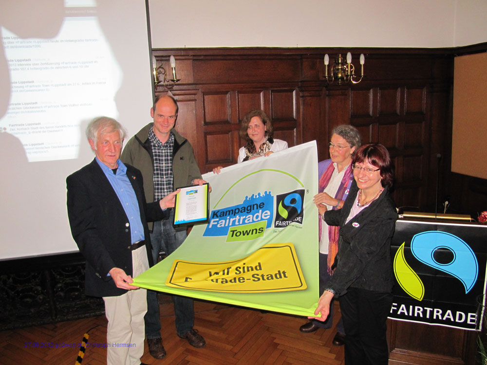 Verleihung der Urkunde Fairtrade Town Lippstadt 2012